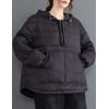imageFlygo Womens Oversized Puffer Jacket Lightweight Warm Quilted Dolman Hoodies Puffy Pullover Tops BlackL
