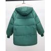 imageFlygo Womens Winter Casual Quilted Puffer Down Coats FullZip Hooded Mid Length Jacket OuterwearGreen
