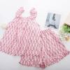 imageFlygo Floral Pajamas Set for Women 2 Piece Lounge Set Ruffle Cami Top and Shorts Pj Set SleepwearRose