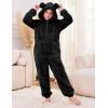 imageFlygo Girls Fleece Jumpsuits Fuzzy Hooded Rompers Kids Zip up Onesie Romper Costume Warm Winter Clothes 514 YearsBlack