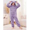 imageFlygo Girls Fleece Jumpsuits Fuzzy Hooded Rompers Kids Zip up Onesie Romper Costume Warm Winter Clothes 514 YearsPurple