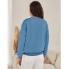 imageFlygo Womens Winter Sherpa Sweatshirt Fleece Lined Crewneck Pullover for Loungewear Streetwear TopBlue