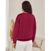 imageFlygo Womens Winter Sherpa Sweatshirt Fleece Lined Crewneck Pullover for Loungewear Streetwear TopWine