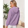 imageFlygo Womens Sherpa Fleece Lined Hoodie Winter Warm Thermal Heavyweight Plain Pullover Thicken Sweatshirt Tops with PocketsPurple