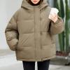 imageFlygo Womens Puffer Down Jacket Winter Bubble Quilted Coat with Hood Warm Padded OuterwearCoffee