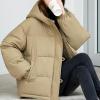 imageFlygo Womens Puffer Down Jacket Winter Bubble Quilted Coat with Hood Warm Padded OuterwearKhaki