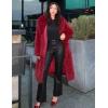 imageFlygo Womens Long Faux Fur Coats Winter Fluffy Open Front Luxury Overcoat Shaggy Lapel Long Sleeve Fuzzy Warm Cardigan JacketRed