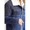 imageFlygo Womens Casual Lapel Fleece Sherpa Lined Denim Jean Jacket Trucker CoatBlack
