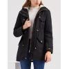 imageFlygo Womens Winter Fleece Sherpa Lined Hooded Parka Jacket Warm Coat with PocketsBlackL