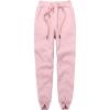 imageFlygo Womens Warm Sherpa Lined Sweatpants Drawstring Jogger Fleece PantsPink