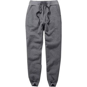 imageFlygo Womens Warm Sherpa Lined Sweatpants Drawstring Jogger Fleece PantsGrey