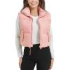 imageFlygo Puffer Vest Women Cropped Vest Zip Up Stand Collar Sleeveless Lightweight Winter Down Vests JacketPinkXL