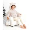 imageFlygo Girls Boys Fleece Hooded Jacket Unisex Toddler Sweatshirt Bear Ear Zip Up Sweater Outwear HoodieBeige