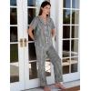 imageFlygo Womens Gingham Pajamas Set Cotton 2 Piece Pj Set Scalloped Collar Babydoll Shirt Pants Plaid Y2K Lounge SetsBlack