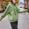 imageFlygo Womens Casual Winter Sherpa Fleece Lined Sweatshirt Coat Long Sleeve Pullover OutwearGreen