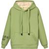 imageFlygo Womens Casual Winter Sherpa Fleece Lined Sweatshirt Coat Long Sleeve Pullover OutwearGreen