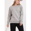 imageFlygo Womens Loose Sherpa Fleece Lined Pullover Crewneck SweatshirtGrey