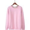 imageFlygo Womens Loose Sherpa Fleece Lined Pullover Crewneck SweatshirtPink