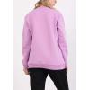 imageFlygo Womens Loose Sherpa Fleece Lined Pullover Crewneck SweatshirtPurple