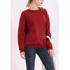 imageFlygo Womens Loose Sherpa Fleece Lined Pullover Crewneck SweatshirtWine Red