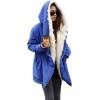 imageFlygo Womens Thicken Sherpa Fur Lined Hooded Long Anorak Parka Jacket CoatBlue