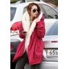 imageFlygo Womens Thicken Sherpa Fur Lined Hooded Long Anorak Parka Jacket CoatRed