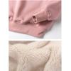 imageFlygo Womens Winter Casual Long Sleeve Thicken Fleeces Sherpa Lined Short Crew Neck Pullover SweatshirtsPurple