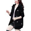 imageFlygo Womens Winter Casual Zip Up Warm Fleece Lined Hoodies Long Sleeves Sweatshirt Jacket Coats OuterwearBlack