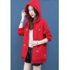 imageFlygo Womens Winter Casual Zip Up Warm Fleece Lined Hoodies Long Sleeves Sweatshirt Jacket Coats OuterwearRed