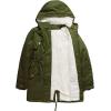 imageFlygo Womens Winter Fleece Sherpa Lined Hooded Parka Jacket Warm Coat with PocketsGreen