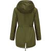 imageFlygo Womens Winter Fleece Sherpa Lined Hooded Parka Jacket Warm Coat with PocketsGreen