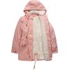 imageFlygo Womens Winter Fleece Sherpa Lined Hooded Parka Jacket Warm Coat with PocketsPink