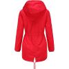 imageFlygo Womens Winter Fleece Sherpa Lined Hooded Parka Jacket Warm Coat with PocketsRed