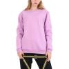 imageFlygo Womens Loose Sherpa Fleece Lined Pullover Crewneck SweatshirtPurple
