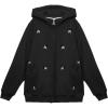 imageFlygo Womens Winter Casual Zip Up Warm Fleece Lined Hoodies Long Sleeves Sweatshirt Jacket Coats OuterwearBlack
