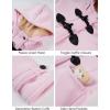 imageFlygo Girls Fleece Jacket Sherpa Lined Hoodie Horn Button Duffle Coat Warm Winter Coats Jackets 514 YearsPink
