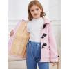 imageFlygo Girls Fleece Jacket Sherpa Lined Hoodie Horn Button Duffle Coat Warm Winter Coats Jackets 514 YearsPink