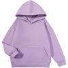 imageFlygo Unisex Boys Girls Sherpa Hoodie Fleece Lined Hooded Sweatshirt Pullover Sweater Kids Fall Winter Hoodies 511YearsPurple