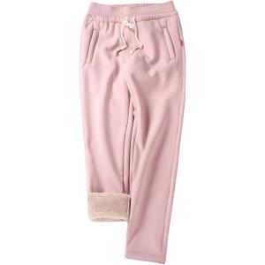 imageFlygo Womens Warm Sherpa Fleece Lined Active Running Jogger Pants SweatpantsPink