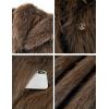imageFlygo Womens Long Faux Fur Coats Winter Fluffy Open Front Luxury Overcoat Shaggy Lapel Long Sleeve Fuzzy Warm Cardigan JacketBrown