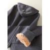 imageFlygo Womens Warm Fleece Sherpa Lined Hoodies FullZip Hooded Sweatshirt Jacket Medium Navy
