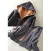 imageFlygo Womens Warm Fleece Sherpa Lined Hoodies FullZip Hooded Sweatshirt Jacket Small Dark Grey