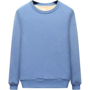 imageFlygo Womens Winter Hoodies Pullover Sherpa Lined Fleece Warm Heavyweight Sweatshirt02 Blue