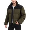 image:imageFlygo Mens Puffer Jacket Winter Coats Water Resistant Long Sleeve Zip Up Lightweight Quilted Down JacketsArmy Green