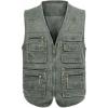 image:imageFlygo Mens Vest Plus Size 16 Pockets Leisure Outdoor Lightweight Fishing Photo Journalist VestArmy Green