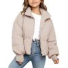 image:imageFlygo Girls Winter Puffer Jacket Warm Short Kids Zip up Long Sleeve Puffy Quilted Jackets Coat Outerwear 514 YearsBeige