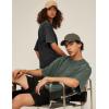 image:imageFlygo 3 Pack Men Oversized T Shirts Acid Washed Unisex Tee Loose Fit Short Sleeve Casual Streetwear Baggy Basic TopsBlackdarkgreyarmygreen