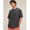 image:imageFlygo 3 Pack Men Oversized T Shirts Acid Washed Unisex Tee Loose Fit Short Sleeve Casual Streetwear Baggy Basic TopsBlackdarkgreygrey