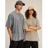 image:imageFlygo 3 Pack Men Oversized T Shirts Acid Washed Unisex Tee Loose Fit Short Sleeve Casual Streetwear Baggy Basic TopsBlackgreylightkhaki