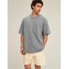 image:imageFlygo 3 Pack Men Oversized T Shirts Acid Washed Unisex Tee Loose Fit Short Sleeve Casual Streetwear Baggy Basic TopsBlackgreylightkhaki